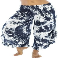 Gacuw Capri pantalone za žene Palazzo hlače opuštene fit duge hlače povlačenje na salonskoj pantalonama