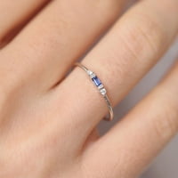 Okrugli rez bijeli prirodni dijamantski angažman vjenčani prsten za vjenčanje u 14K čvrstog žutog zlata