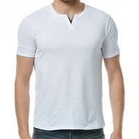 Zermoge Bluzes Majice za muškarce na čišćenju Prodaja Men Casual tipke Štampanje sa džepom Partdown