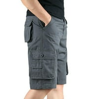 EdVintorg ženske pamučne kratke hlače za čišćenje pune boje Udobne elastične široke noge Ležerne prilike